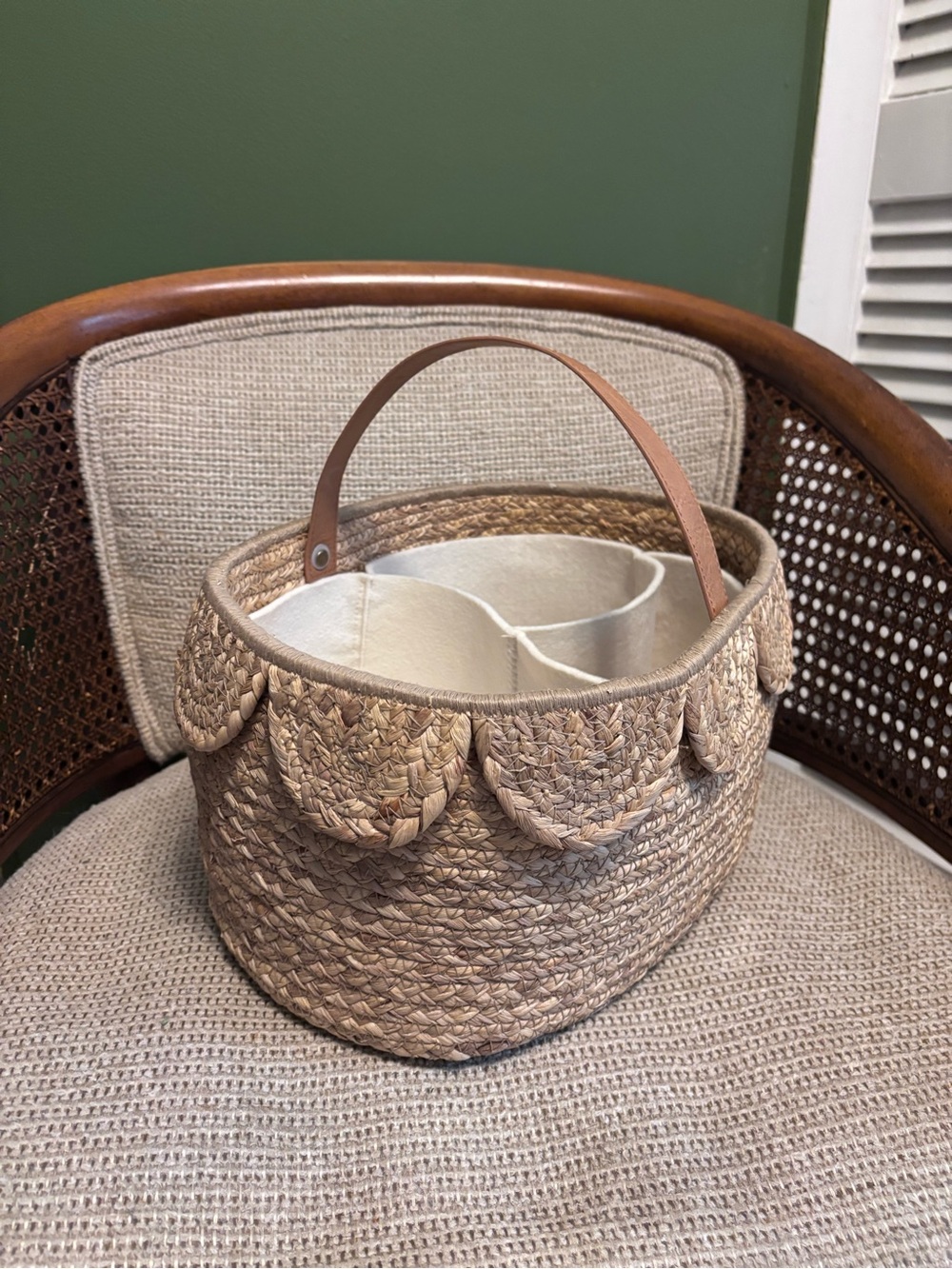 Hearth & Hand Natural Woven Basket Diaper Caddy Coastal Boho Nursery - Picture 4 of 9